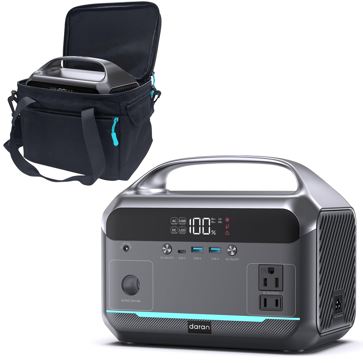Portable Power Station, 288Wh (90,000Mah) Lifepo4 Battery, 350W (600W Peak) Power Bank With Ac Outlet, 8.2Lb Fast Charing Mini S