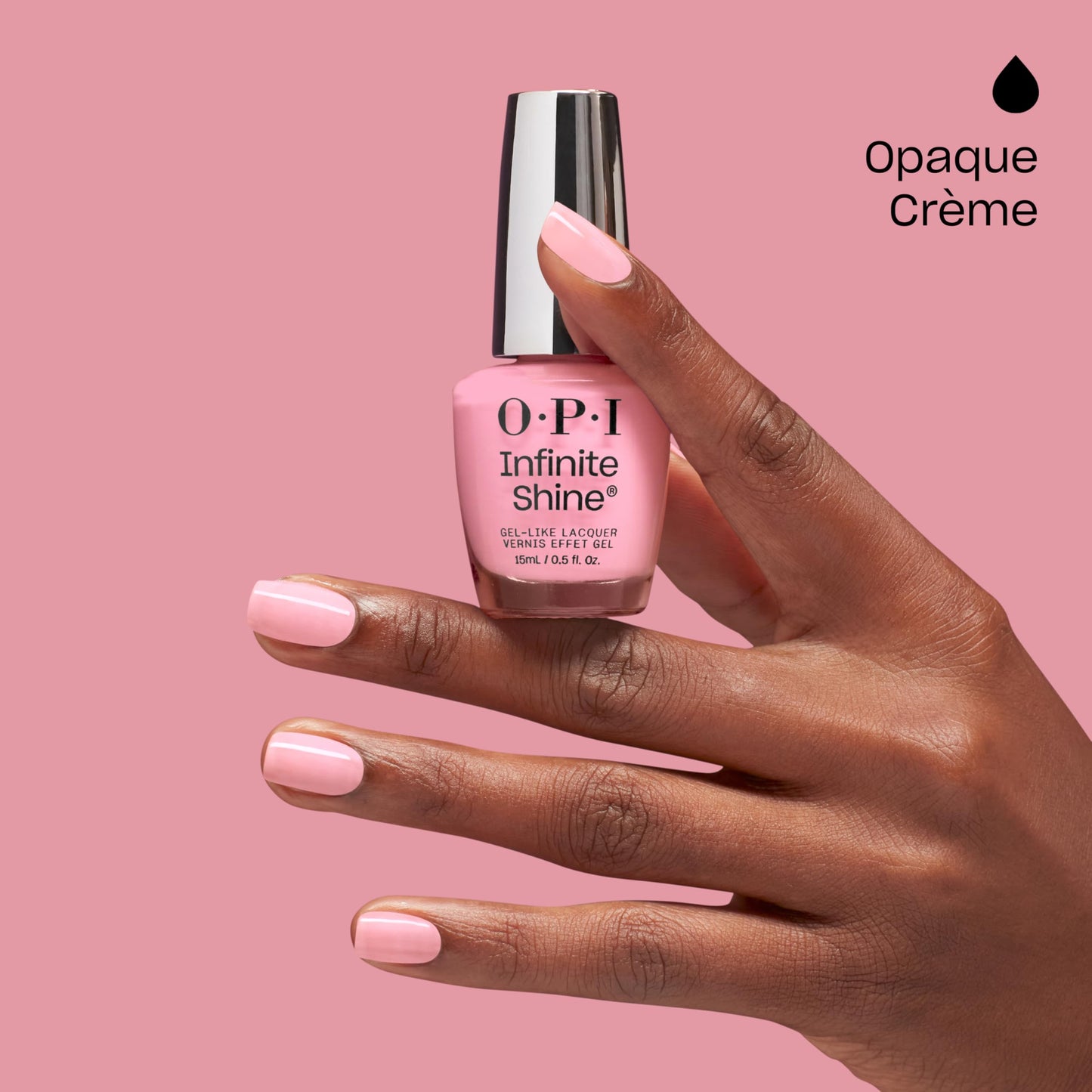 OPI Infinite Shine Drop to the Florchid | Opaque Soft Pink Long Wear Gel Like Crme Nail Polish | Make 'Em Jelly! Collection | Su