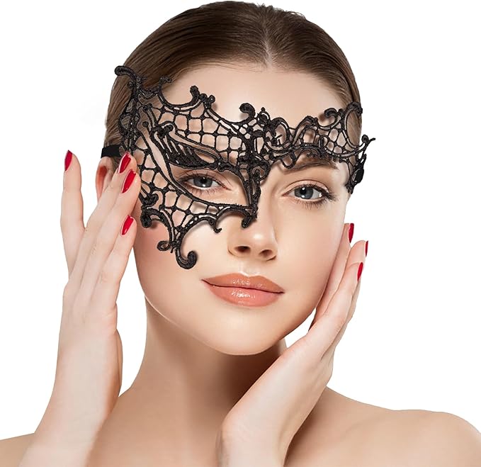 Masquerade Mask for Women Lace Masks for Venetian Party Costume Halloween Carnival