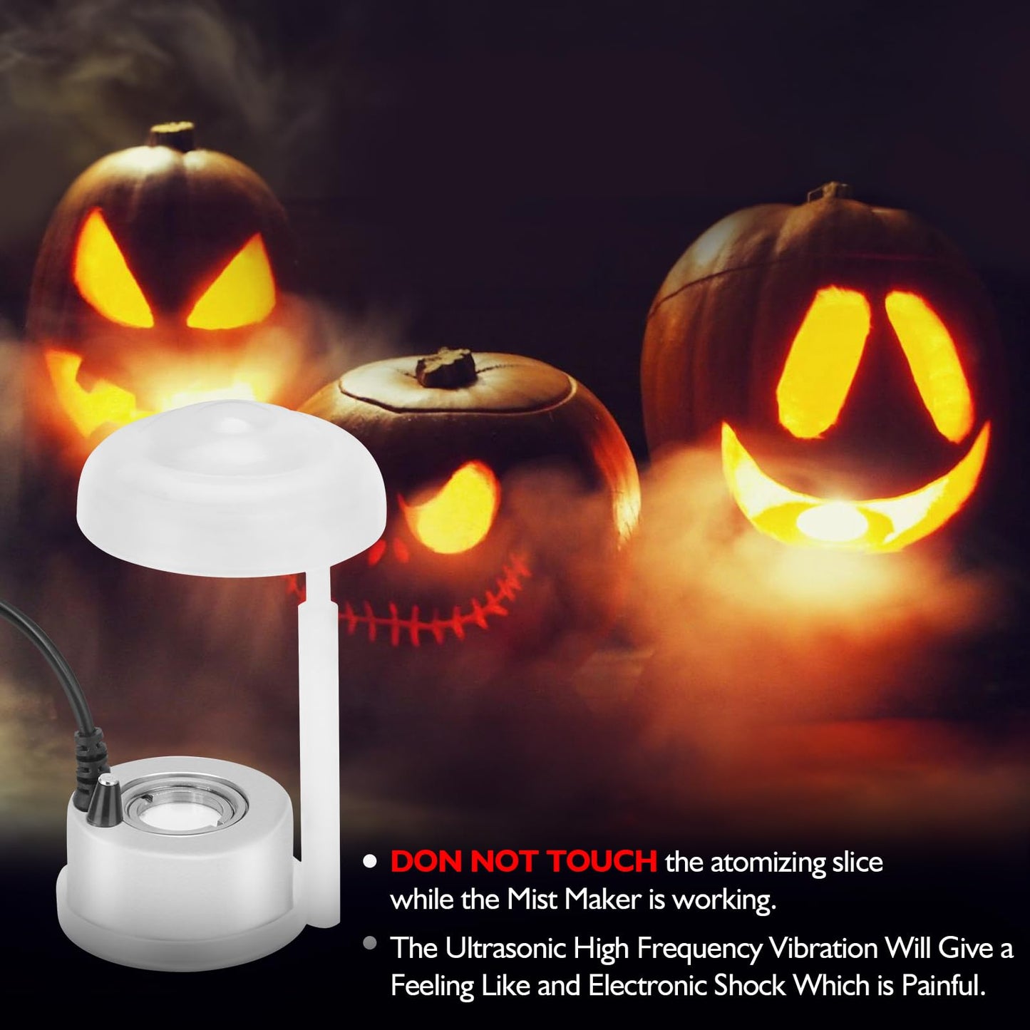 AGPTEK Aluminum Mini Mist Maker Fogger Water Fountain Pond Fog Machine Atomizer, Perfect for Halloween, Christmas and Other Holidays