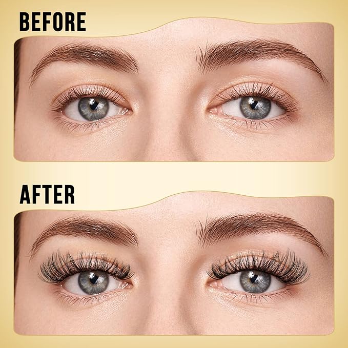 QUEWEL Lash Clusters 320Pcs Cluster Lashes 40D C Curl Lash Cluster Eyelash Extensions Mix12-18mm Individual Eyelashes Clusters Wispy Lash Clusters Thin Band Soft to Use at Home(40D C Mix12-18)