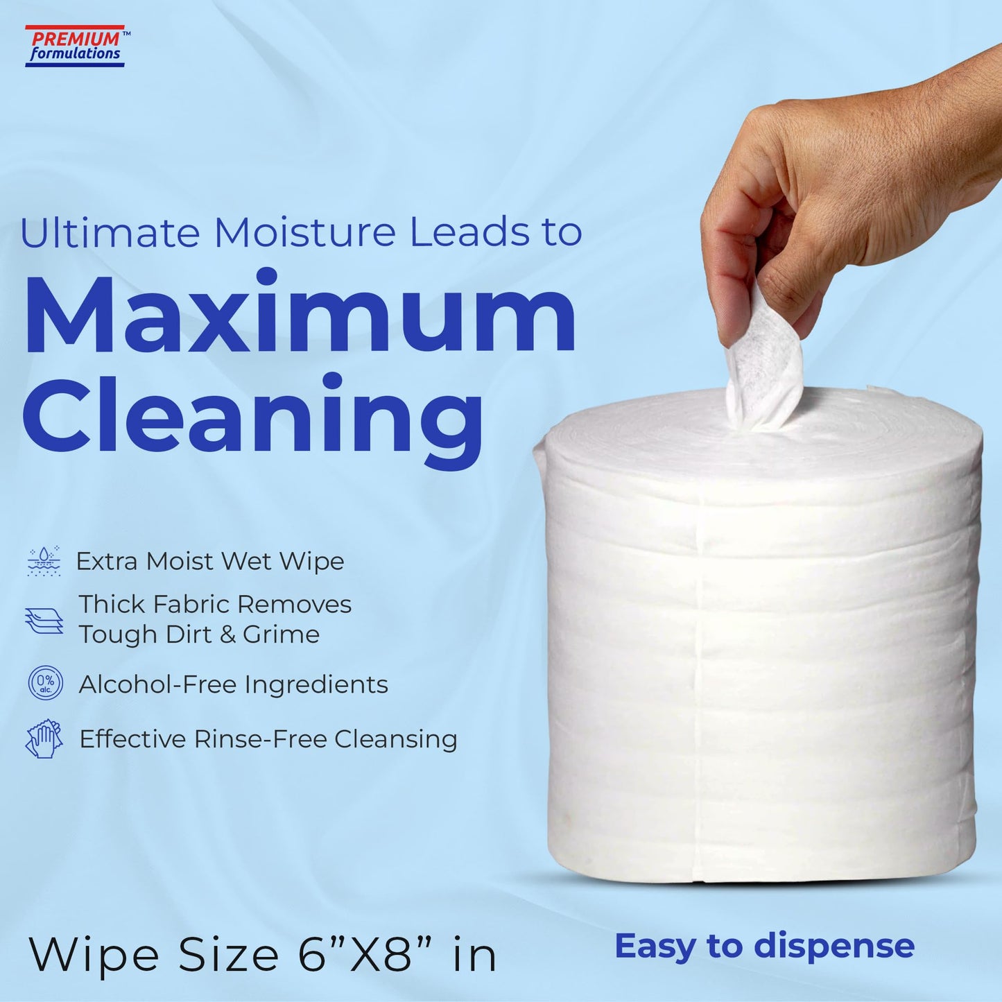 Freshnaps Wet Wipes Bulk - 4 x 800 Count Refill Bags (3200 Commercial Disposable Wipes) Value Pack - For Upward Pull Dispenser Ideal For Public Use