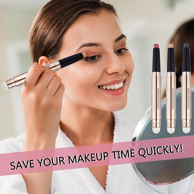 Thriving Eye Shadow Sticks Smooth Cream Eyeshadow Pencil Hypoallergenic Waterproof Long Lasting Eyeshadow Highlighter Stick Makeup Single Pen Crayon (Copper Shimmer 05#)