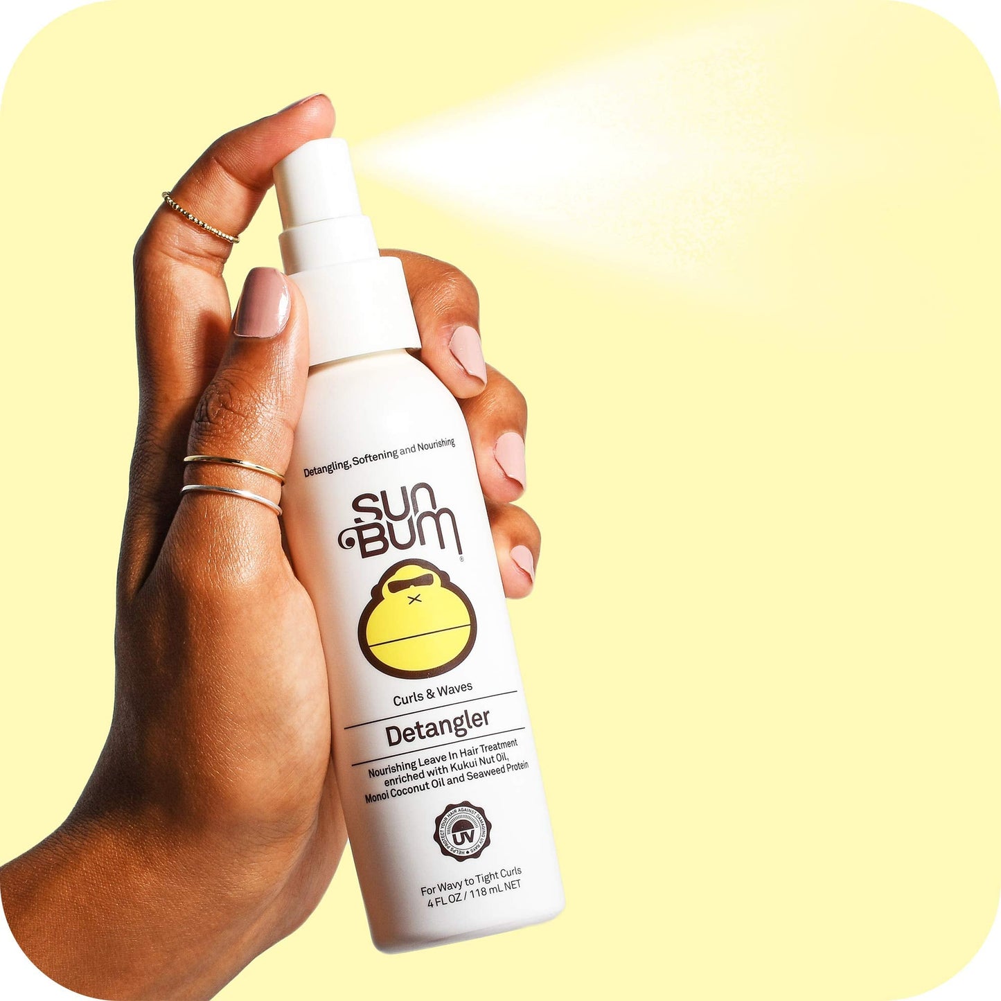 Sun Bum Sun Bum Curls & Waves Detangler Vegan and Cruelty Free Moisturizing Hair Treatment for Wavy and Curly Hair 2 Pack