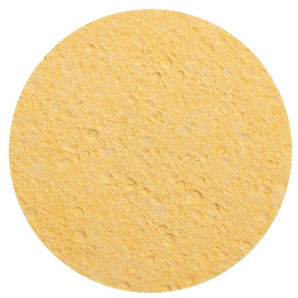 ForPro Compressed Cellulose Sponge - Round Face and Body Sponge - Natural Yellow - 2.75 - 12-Count