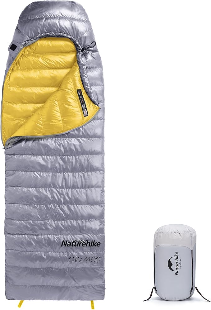 Naturehike Ultralight Down Sleeping Bag, 650FP Backpacking Sleeping Bag for Adults, 42℉ Waterproof Sleeping Bags for Campi...