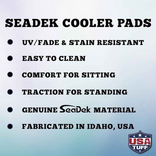 USATuff SeaDek EVA Mat Cooler Pad fits YETI 35 Tundra | Peel & Stick Application | Non Slip Comfort Accessories - Top Fin Redfish Tail (StormGray-Black)