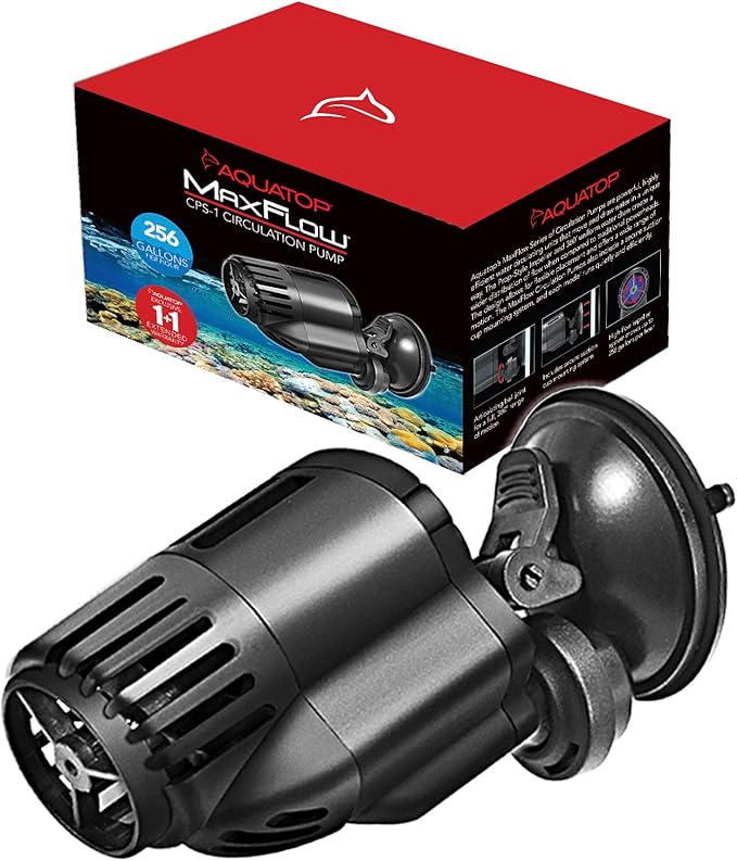 Aquatop MaxFlow Aquarium Circulation Pump 256GPH for Fish Tanks 20 to 40 gallons, CPS-1