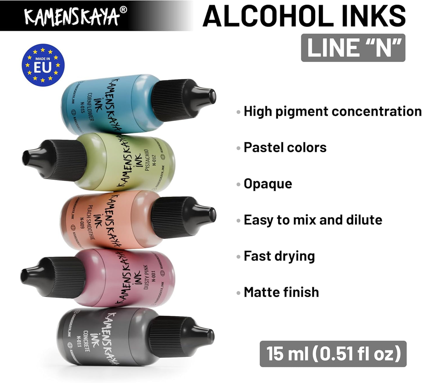 Alcohol Ink Set - 34 Color Variations - Set #20-4 Alcohol Inks x 0.51 fl oz (15 ml)