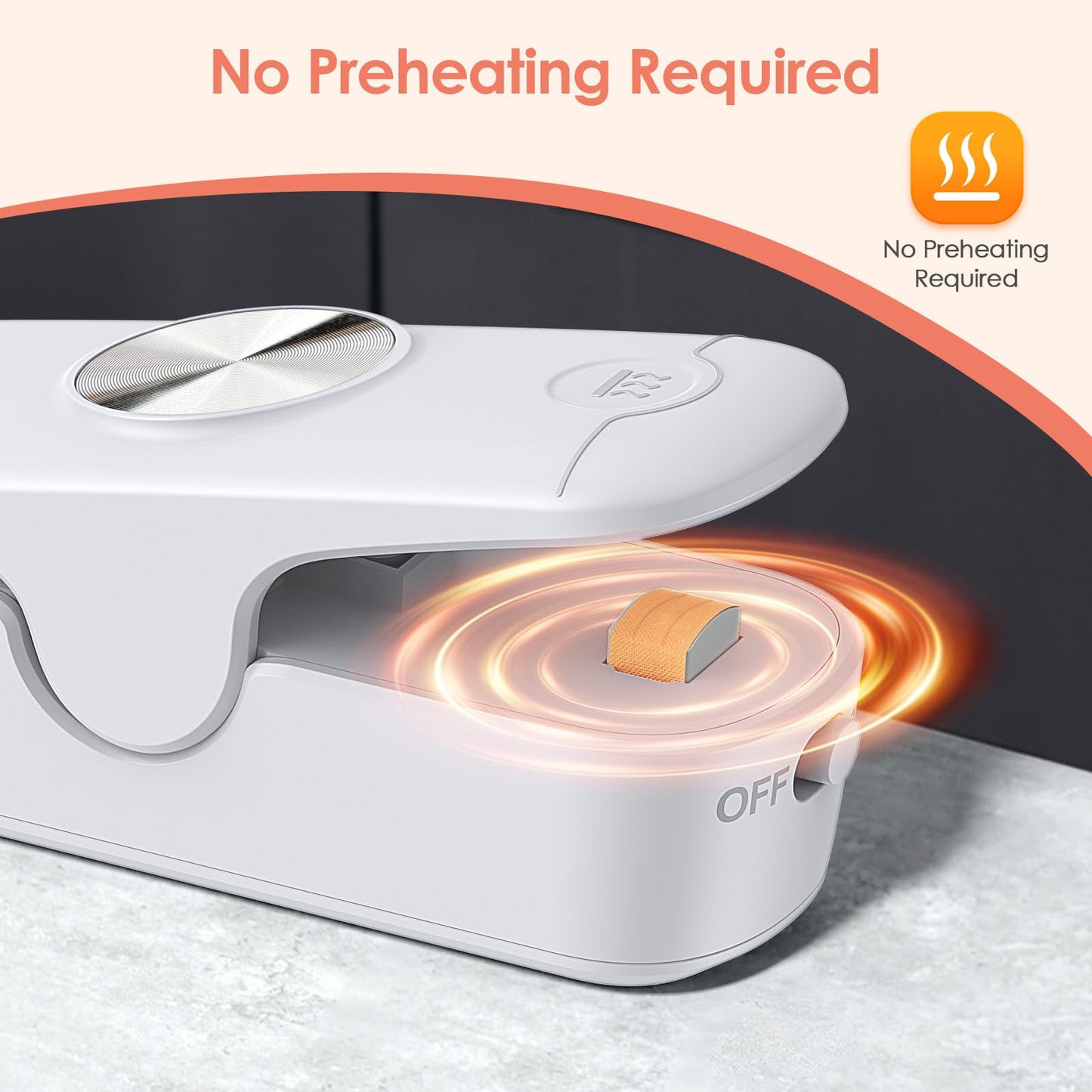 OEOP Bag Sealer, 2 in 1 Mini Bag Sealer Heat Seal and Cutter, Portable Chip Bag Sealer Heat Sealer Bag Resealer for Snacks Candies Plastic Bag Food Storage (Batteries Included)