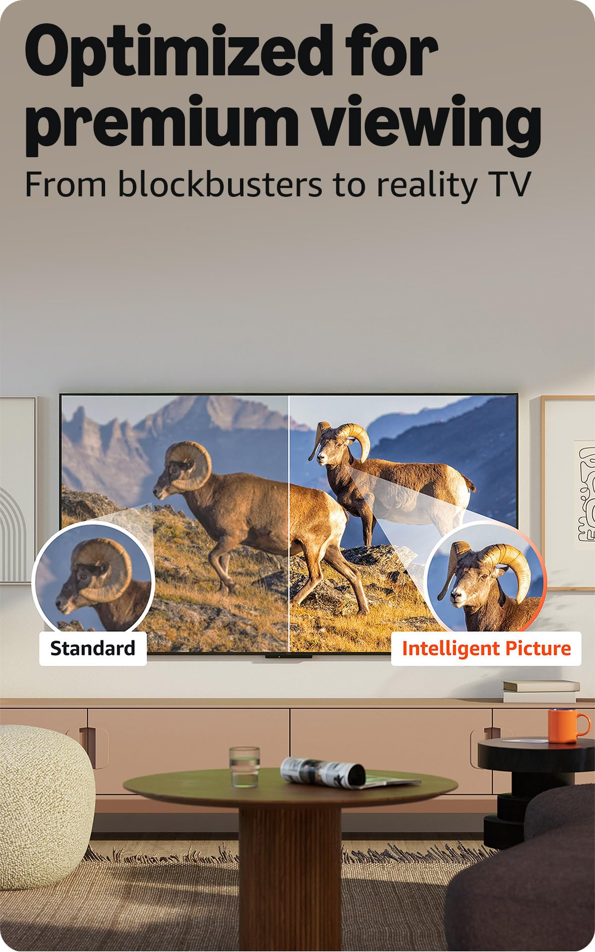 Amazon Ember 75" Mini-LED Series with Fire TV (newest model), QLED 4K UHD smart TV, Dolby Vision IQ, 144hz gaming mode, Ambient Experience, find shows faster with Alexa+