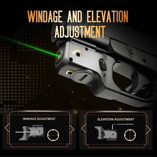 WARRIORLAND Green Laser Sight Fit Glock 43X MOS with Kydex Holster,Green Beam Sight with Power Indicator, Glock 43X MOS Laser with IWB Holster Right Hand, WLS-100G w/ G43X MOS
