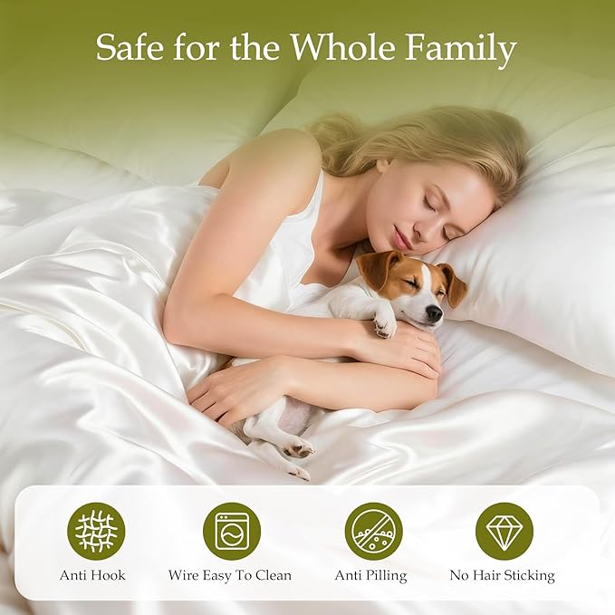 MURT Grounding Sheets for Better Sleep, Luxuriously Soft & Cooling, 60% Viscose Derived from Bamboo, 30% Cotton,10% Pure Silver Fiber Sheet, Gray Queen Size
