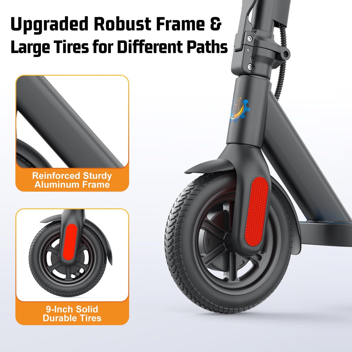 Caroma E22 PRO Electric Scooter Adults, 350W Motor,20Miles Range&20Mph, Foldable Commute Electric Scooter Adults,E Scooter with Cruise Control&Dual Braking System,Smart App Control&LED Display(Black)