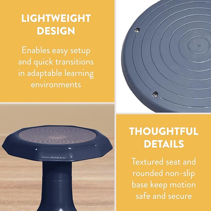 Back2School Express Wobble Stool, 15", Flexible Seating, Navy