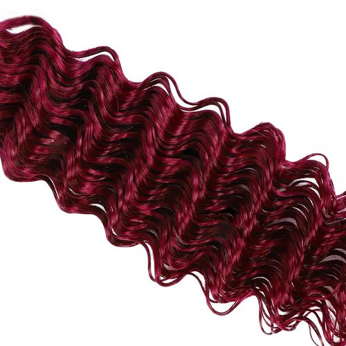 Giginger Bundles Human Hair Burgundy 99J Deep Wave Human Hair Bundles 18 20 22 inch Wine Red Unprocessed Quick Weave Soft Sewn In Hair Extensions for Black Women