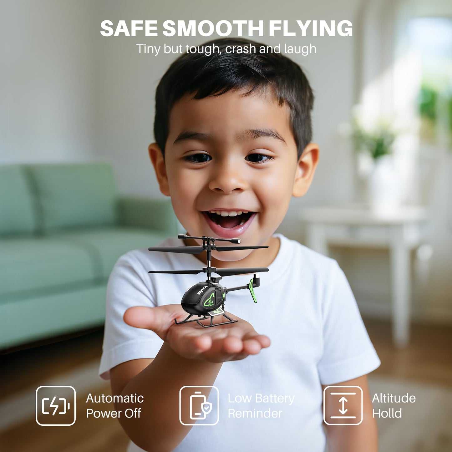 SYMA S100 Mini RC Helicopter with Gyro Stabilizer, Altitude Hold, 3.5 Channel, 5-7 Min Flight Time, Remote Control Helicopter Toy for Boys and Girls