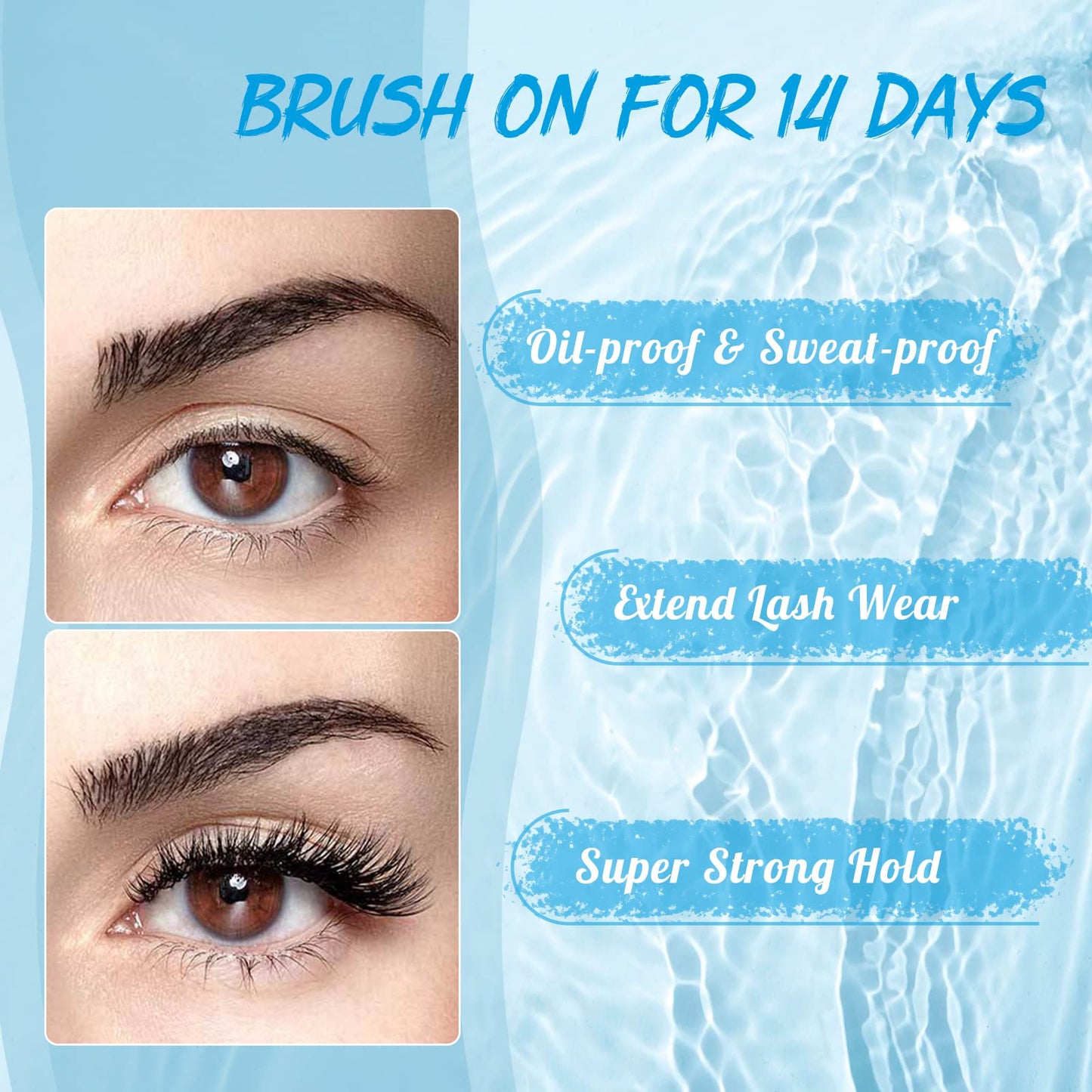 Lash Overnight Sealer Cluster Lashes Overnighter DIY Lash Extension Sealer Extend Lash Wear Up to 14 Days Black Lash Sealer Long
