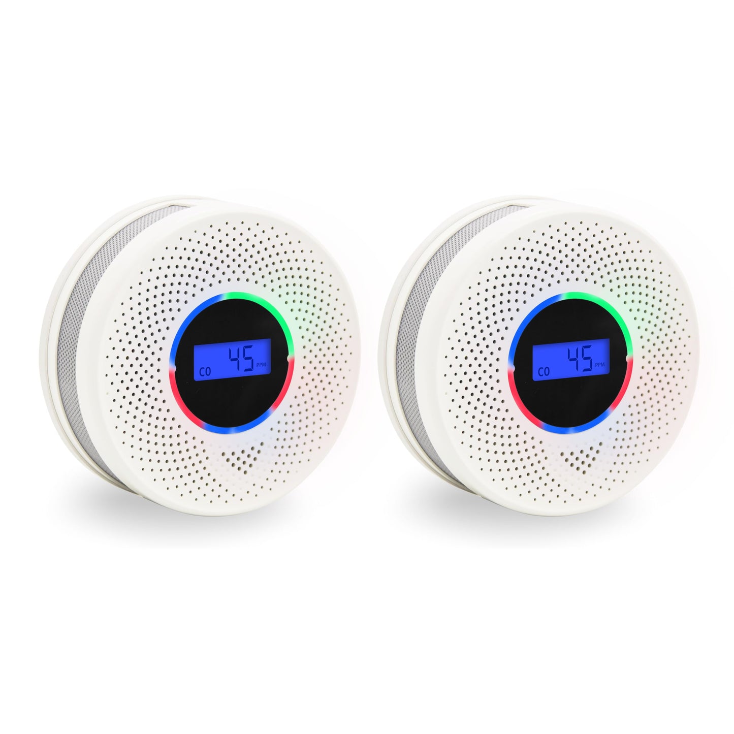10-Year Battery Smoke and Carbon Monoxide Detector, 2-in-1 Smoke CO Alarm with Digital Display, Reliable Fire and CO Alarm for Home, Bedroom, Kitchen (2 Pack)