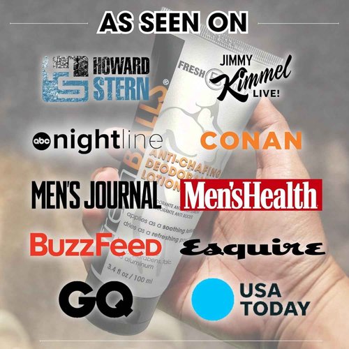 Fresh BALLS Deodorant Cream to Powder | Men's Anti-Chafing Lotion and Balls Deodorant, Hygiene for Groin Area, 3.4 fl oz (Pack of 6)