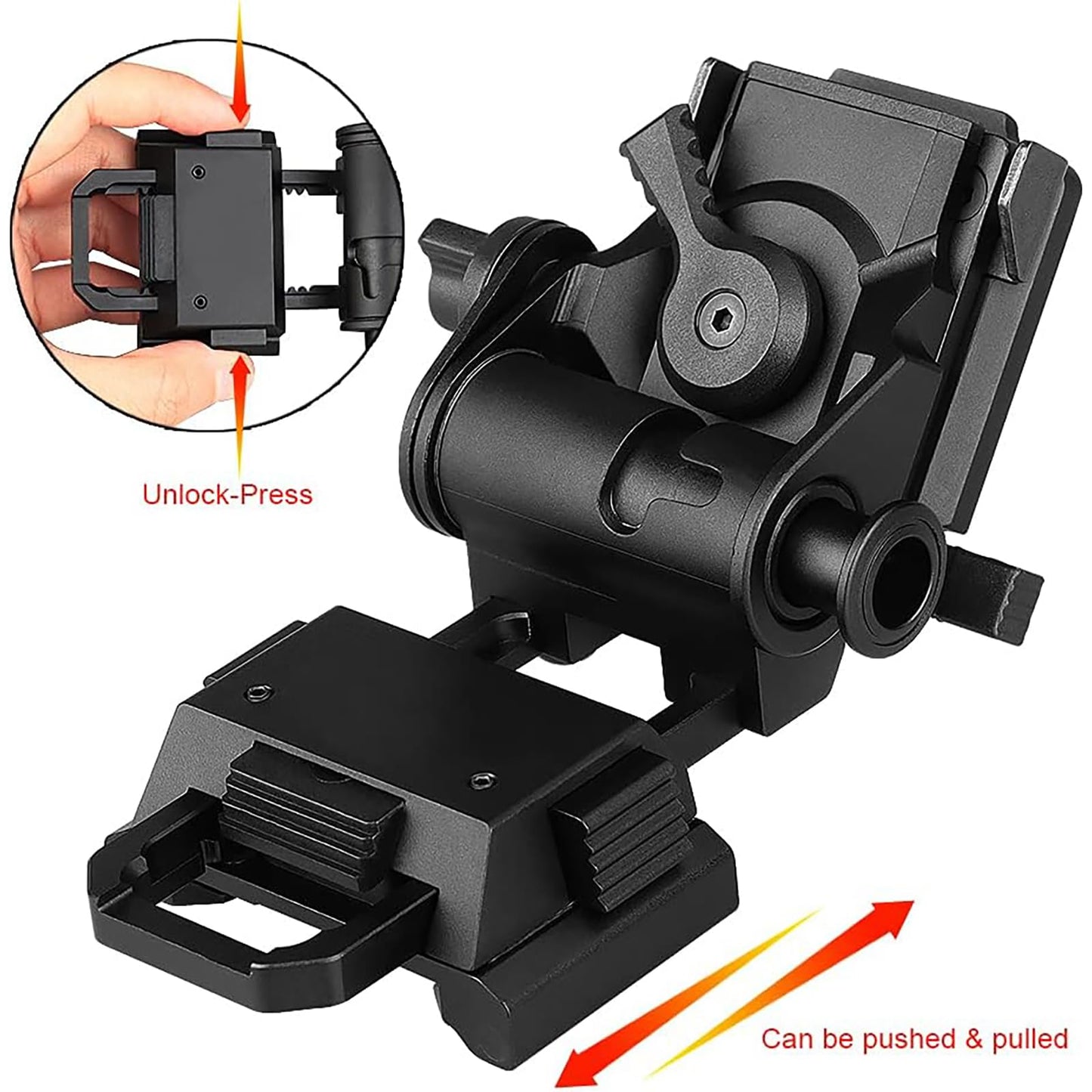 YSS PVS 14 Binocular Bridge Mount Modular Interface NVG Mount Adapter with L4 G24 Mount for PVS18/PVS 31 Suitable Monocular/Binocular Night Vision Goggles Aluminum