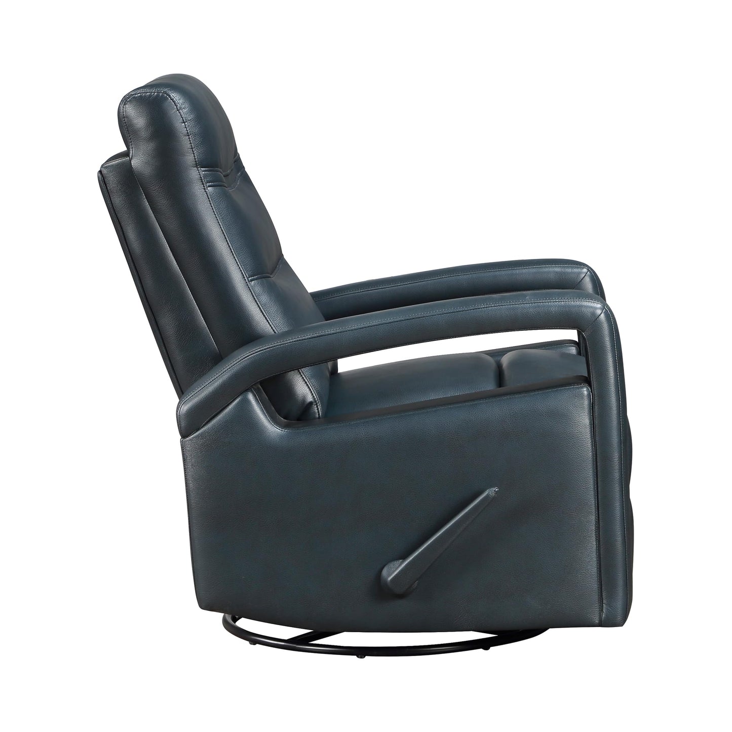 Lexicon Swivel Glider Recliner Chair Living Room Reclining Sofa Chair, Home Theater Seating, Manual Recliner Sofa Chair with Lever for Living Room/Office/Apartment, Navy Blue