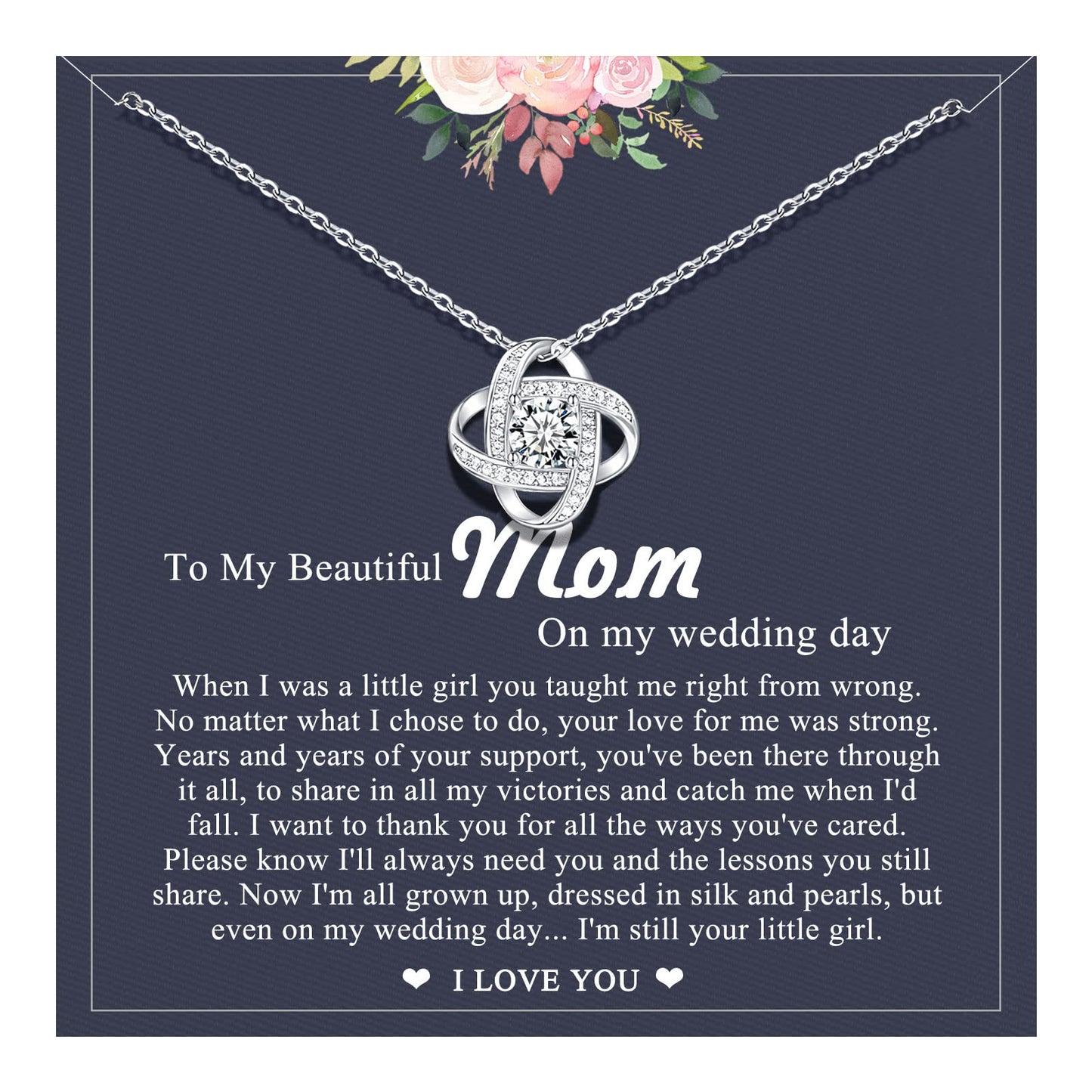 UNGENT THEM Mother of the Bride Gifts Jewelry Necklace Wedding Gifts for Mom Mother from Daughter