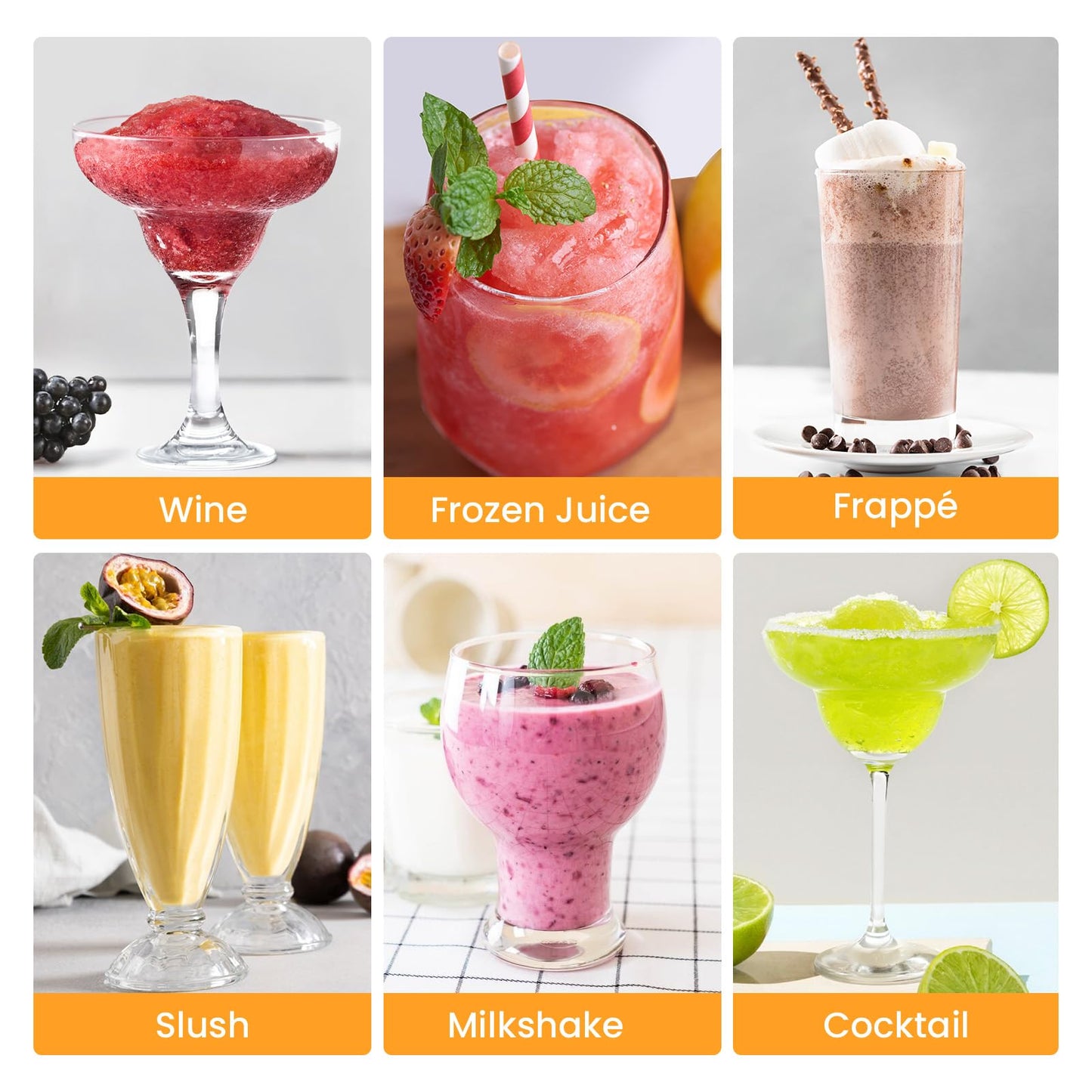 Slushie Machine, No Ice Needed, INOVIVA 72 oz Frozen Drink Maker for Home with Self-Cleaning, 5 Preset Programs, Frozen Margaritas, Frappés, Milkshake, and More, (2025 Version)