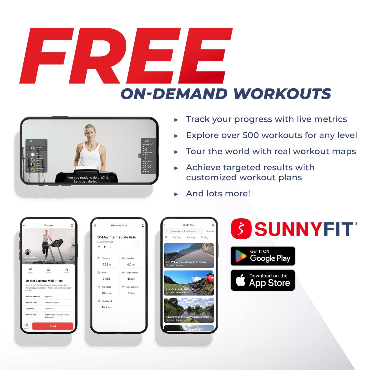 Sunny Health & Fitness Treadpad™ Nimble Compact Dual Mode Walking/Running Treadmill with Convenient Remote Control & Exclusive SunnyFit® App Enhanced Bluetooth Connectivity - SF-T722072