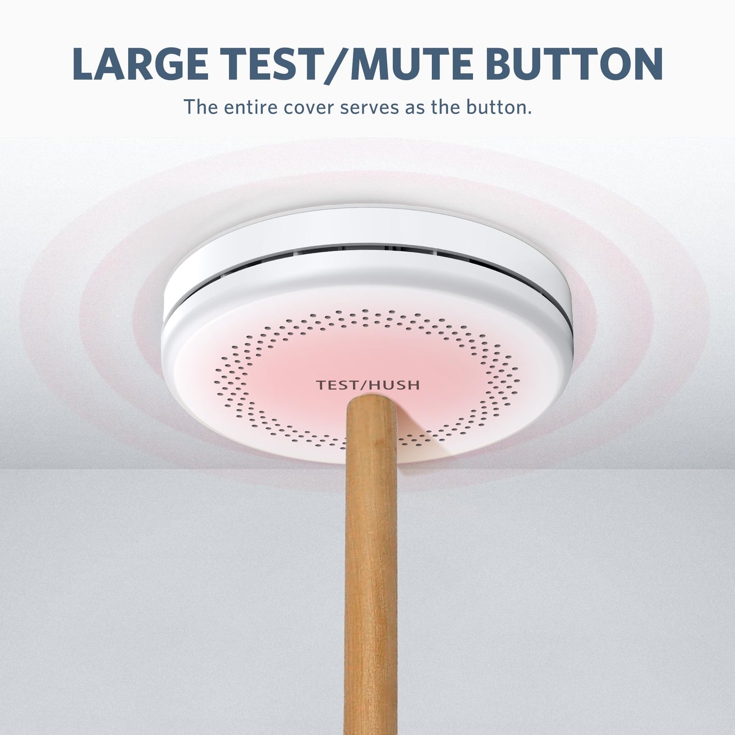 6 Pack Combination Smoke and Carbon Monoxide Detectors, HATHEPHS 10 Years Battery Dual Sensor Fire and CO Alarms with Large Test/Silence Button