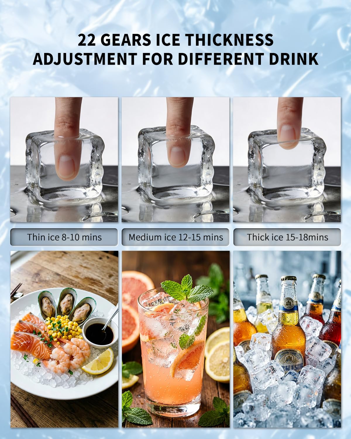 Commercial Ice Maker Machine Head Only, 500lbs/24H ETL Commercial Ice Maker with Self-Cleaning, DOE&CEC Energy-efficient,48 Hours Timer, Stainless Steel Ice Maker for Restaurant Bar Cafe Hotel