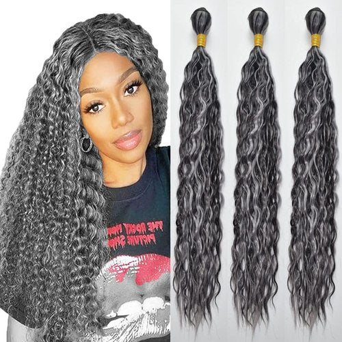 Labamiya Human Hair Bundles 20 22 24 Inch Jerry Curly P4/GREY Bundles Human Hair 11A Brazilian Virgin Quick Weave Hair for Black Women