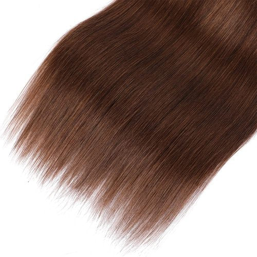 20 22 24 Inch Straight Human Hair Color 4 Chocolate Brown Bundles Human Hair Dark Brown Bundles Weave No Tangle Brazilian Unprocessed Virgin Hair Extensions For Black Women