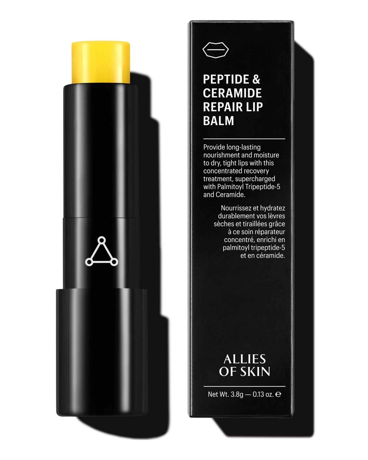 Allies of Skin Peptide & Ceramide Repair Lip Balm with Palmitoyl Tripeptide-5, Ceramide NP, Sea Buckthorn Oil, Avocado Oil, Sunf