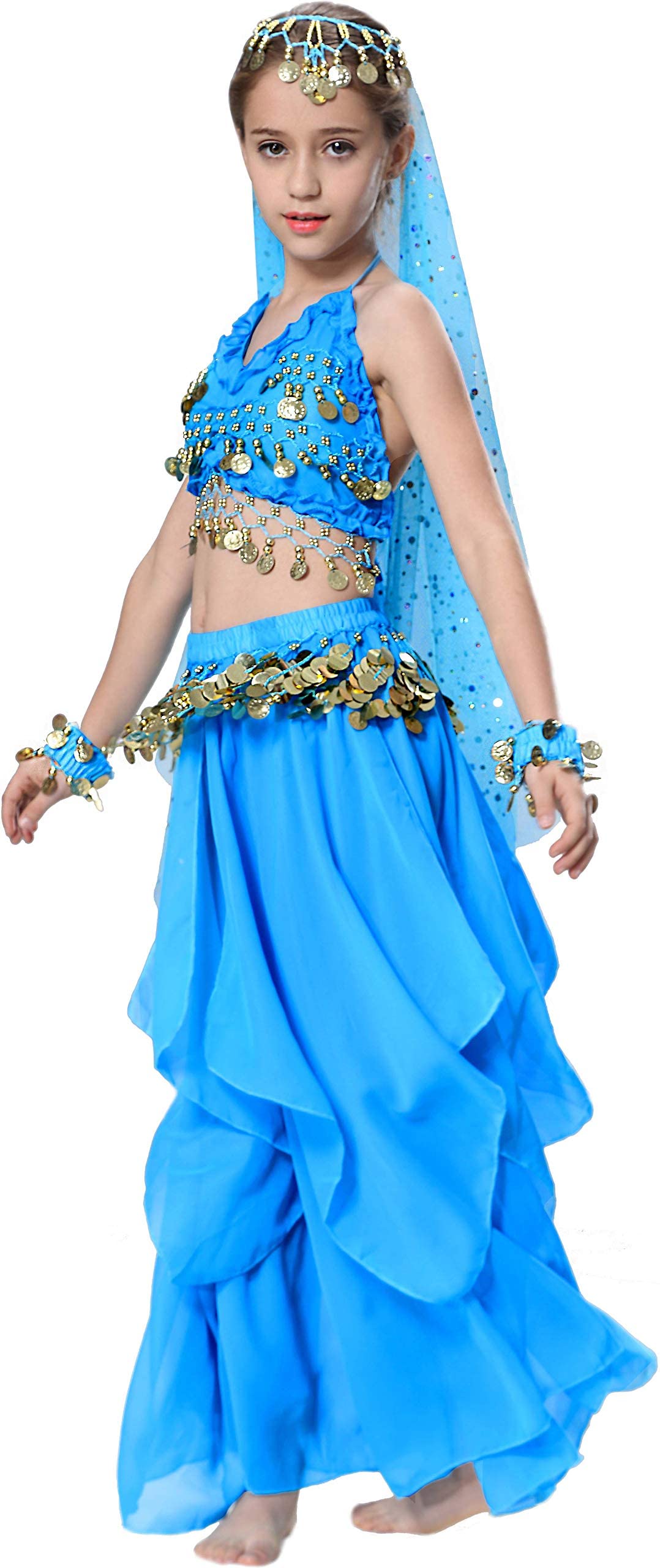 Genie Costume for Girls Halloween Costume Kids 4T 4 5 6 7 8 10 12 14 16 S M Blue