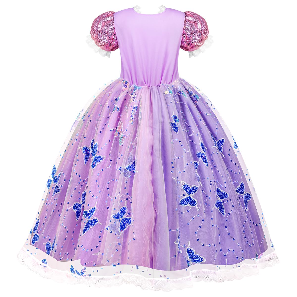 Meland Princess Dresses for Girls - Light Up Princess Costume for Little Girls, Halloween Costumes for Toddler Age 3-10, Birthday Gift for Girl (7-8 Years)