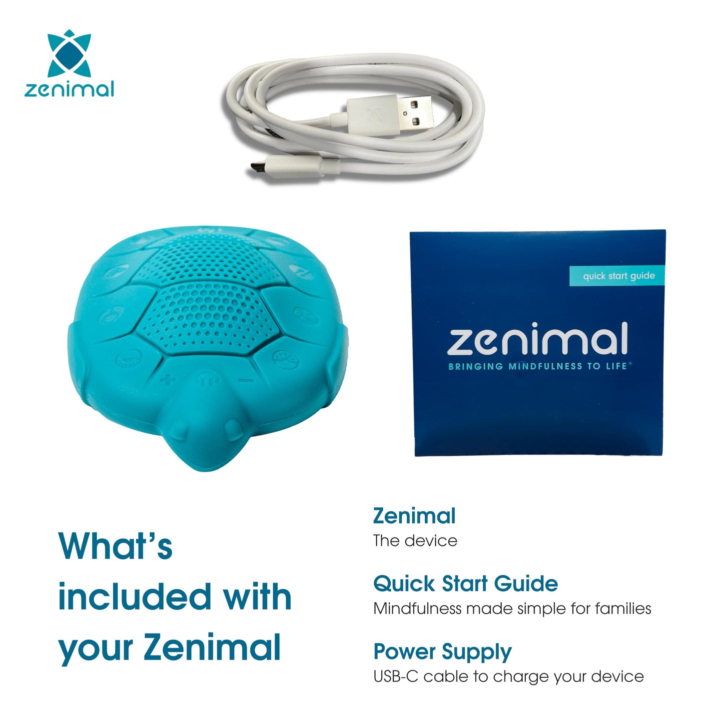 Zenimal Kids Sleep Aid - Screen-Free Sound Machine with Voice-Guided Audio Journeys, Soothing Sounds & Calming Music to Help Children Fall Asleep Faster and Sleep Peacefully All Night