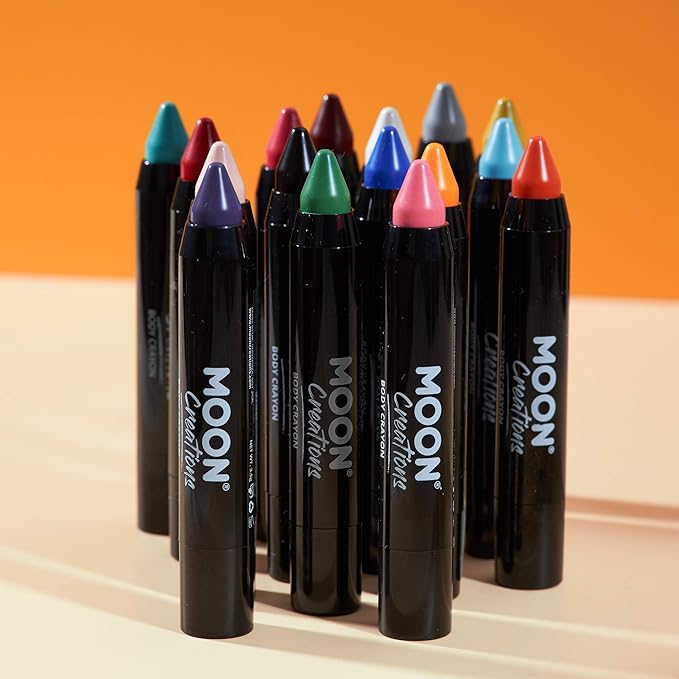 Face Paint Stick / Body Crayon makeup for the Face & Body by Moon Creations - 0.12oz - Orange