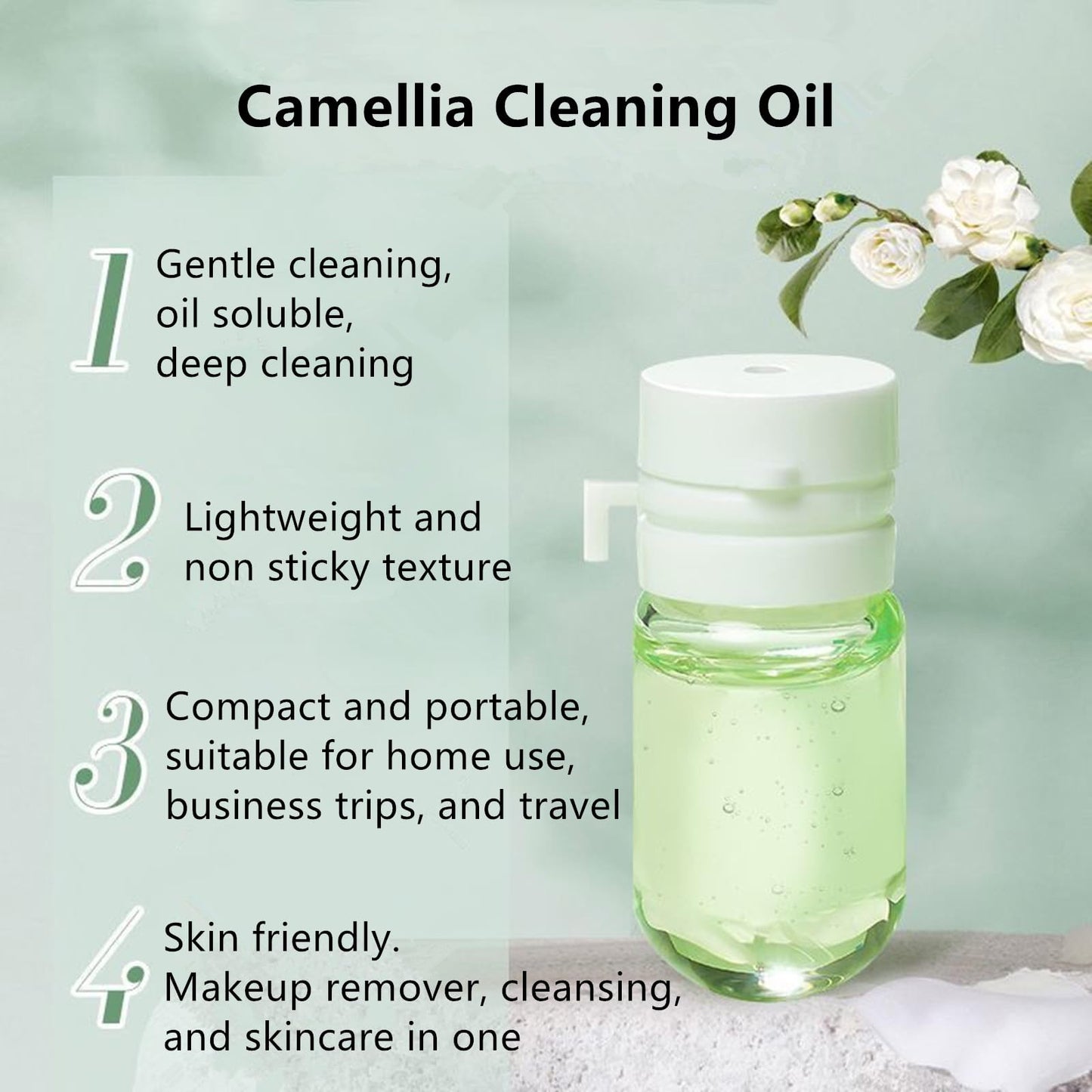 Cleansing Oil for Face, 30 Pcs Mini Moisturizing Camellia Seed Travel Size Deep Cleansing Oil, Portable Makeup Remover Oils, Gen