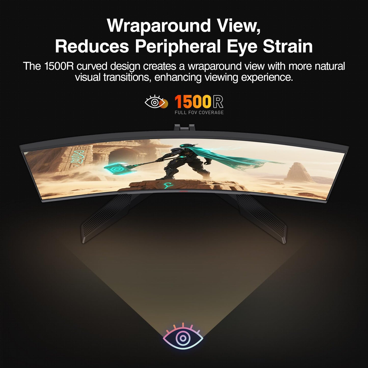 KOORUI 24 Inch Curved Gaming Monitor 180Hz 1ms,FHD 1080p 1500R Curved Display with Adaptive Sync,99% sRGB,HDR10,Eye Care,VESA Compatible,HDMI2.0X2 &DP1.2,Tilt Adjustable,Black