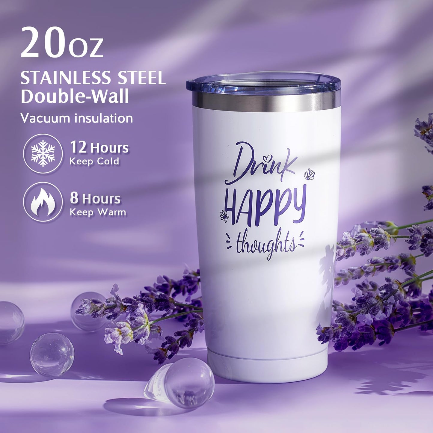 YFONG 8 Pcs Luxury Spa Gift Set for Women, Relaxing Happy Birthday Package for Mom Wife Her Best Friends Sister, Idea, 20 oz Tumbler – Ultimate Self-Care Get Well Soon Bundle Basket