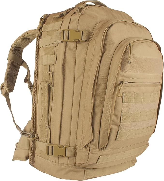 FOX OUTDOOR PRODUCTS Jumbo Modular Field Pack | 61L Tactical Backpack, MOLLE, Hydration Compatible, Converts to Briefcase,...