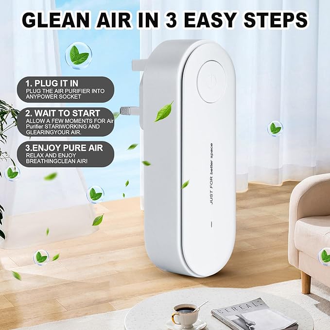 2PCS Magair Air Purifier for Mold, Magair Air Purifier Plug in, Mag Air Purifiers, Magair Ionic Air Purifi-er, Suitable for Bedrooms, Toilets, Living Room, Closets, Pet Room