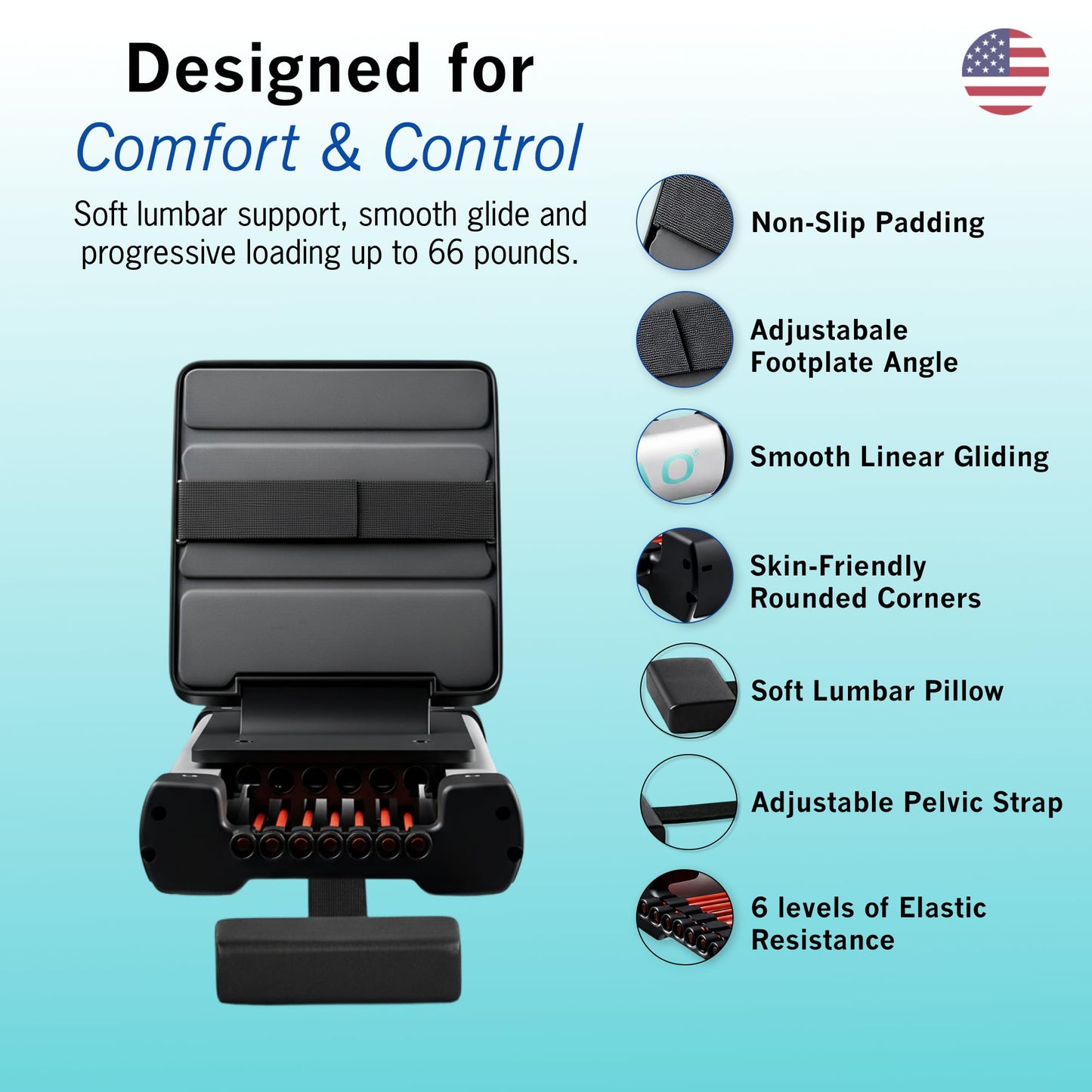 US Doctor Invented Mini in-Bed Leg Press Machine for Rehab | Low-Impact Leg Strength Trainer for Neurological & Orthopedic Recovery | Portable 9 lb PT Equipment with 6 Resistance Levels up to 66 lb