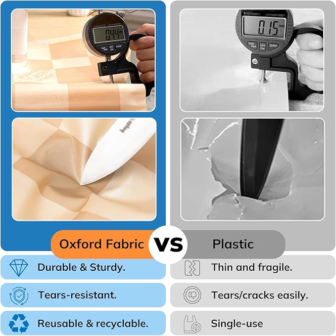 Oxford Cloth Vacuum Storage Bags- Space Saving Compression Bags for Clothes, Bedding, Dust & Moisture Proof (2 Medium Pack + Electric Pump)