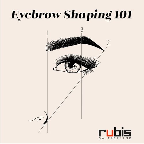 Rubis Classic Stainless Steel Slanted Tweezers for Precise Eyebrows and Hair Removal, The Gold Collection, Gold, 1K103