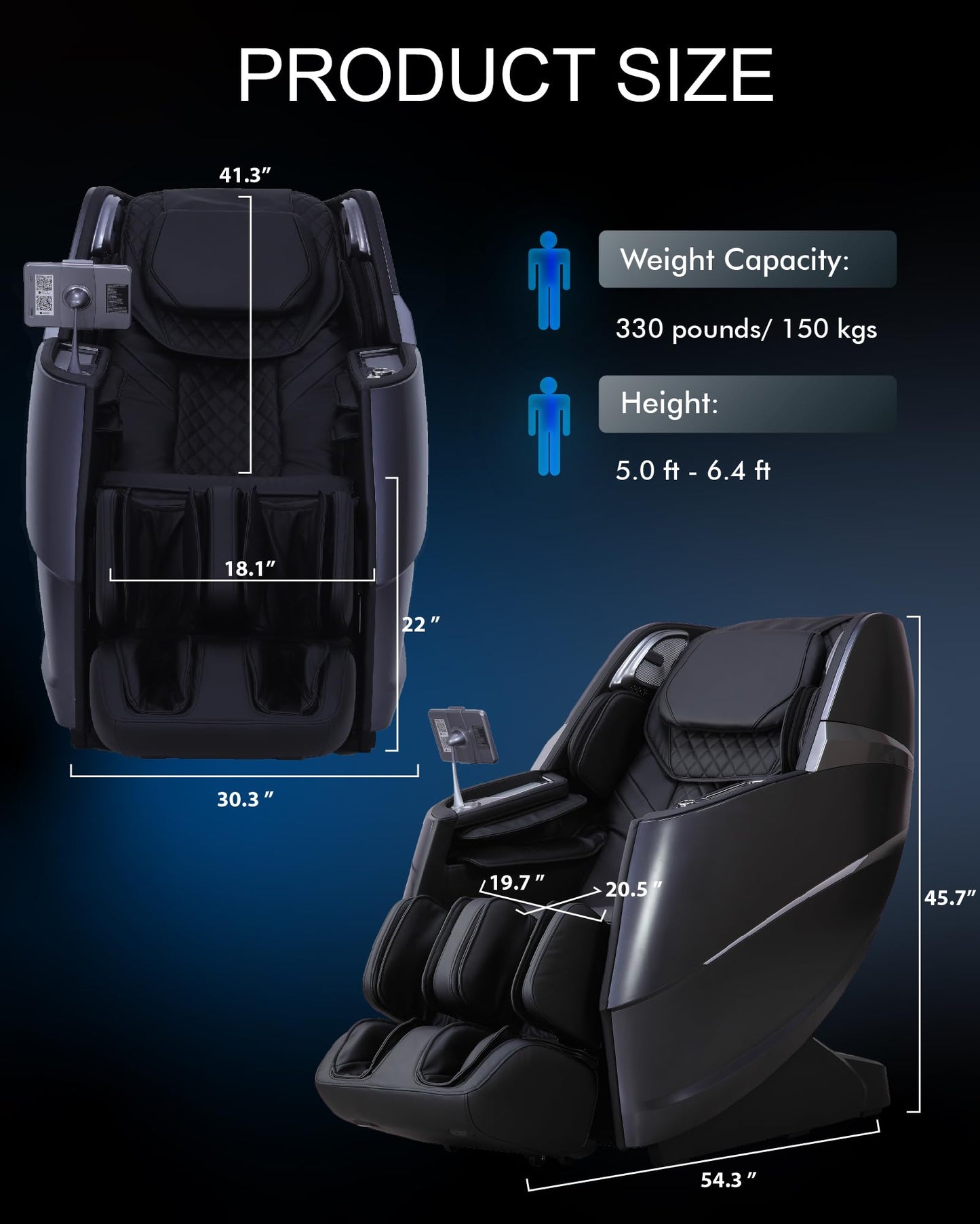MeitFith Upgrade 4D Massage Chair Zero Gravity Massage Chair Full Body and Recliner AI Voice Control Auto Legrest Calf & Foot Rollers Heated Program Customization Black
