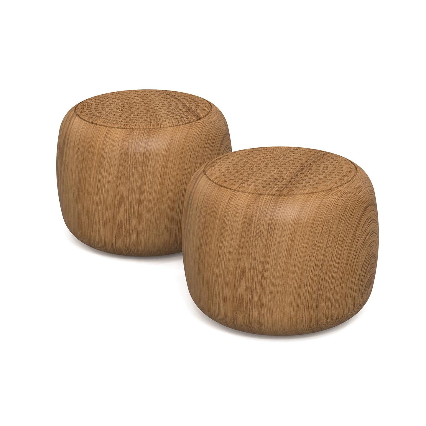 Babelio White Noise Sound Machine for Adults Kids Baby, Mini, 15 Non-looping Sounds, Timer, Memory Function, Easy to Pocket and Travel Wood 2 Pack