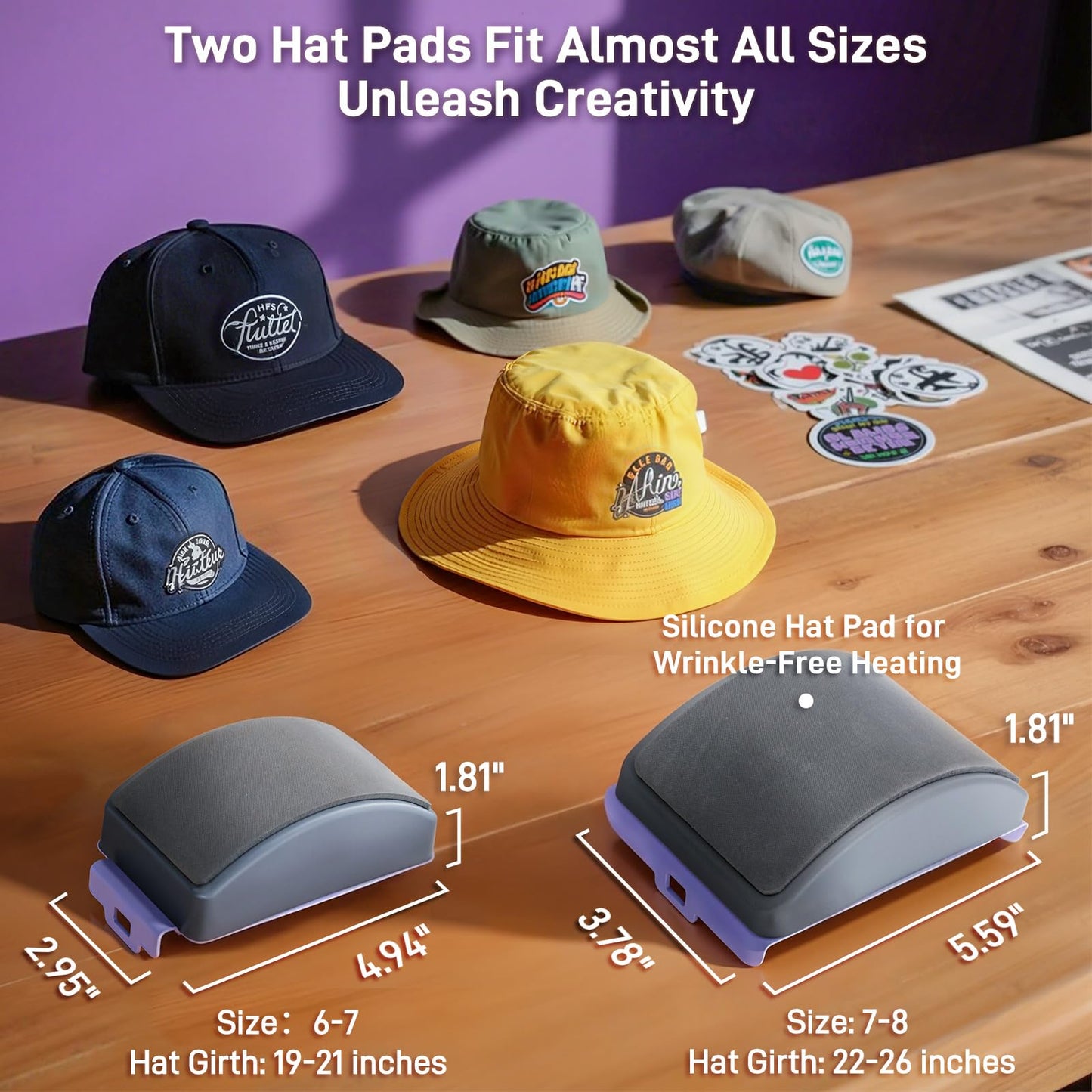 GOCHIFIX Auto Hat Heat Press Machine, Automatic Open/Release, 4 Memory Modes, Precise Temp/Timer Control, 6.54"x3.84"Curved Heat Plate, Hat Stretcher, for Caps, Sublimation, Vinyl, Heat Transfer
