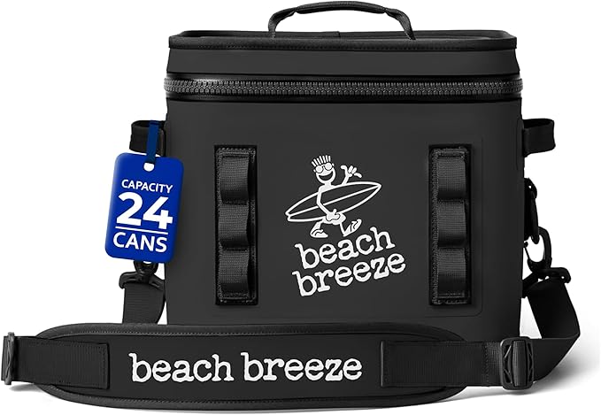Beach Breeze 24 Can, Premium Soft Sided Insulated Lunch Box, Ice & Camping Cooler - Perfect for Car, Beach, Travel, & Golf...